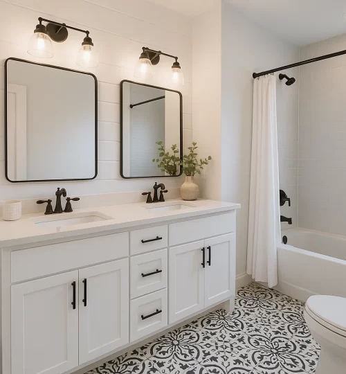 farm house at night bathroom 2