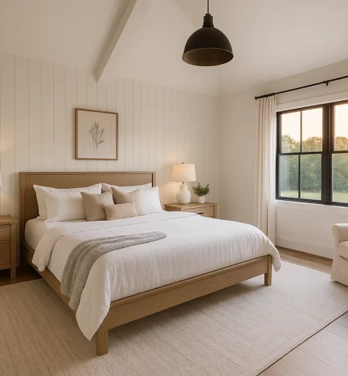 farm house at night bedroom