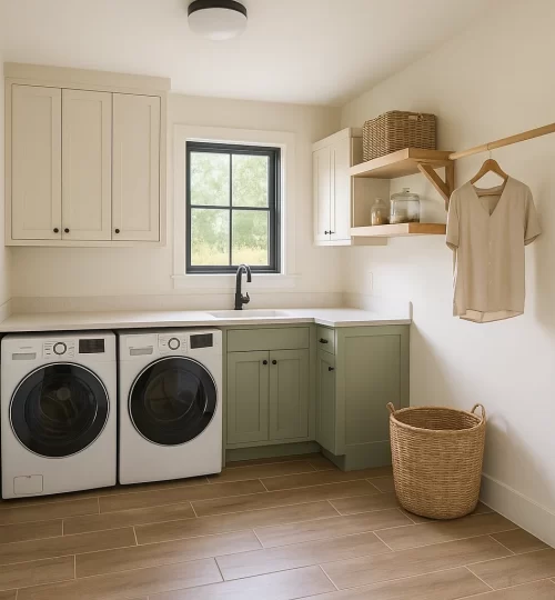 farm house at night laundry room