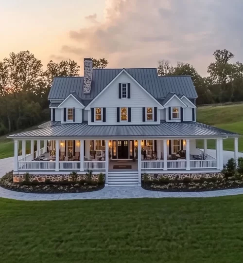 farm house with with large porch