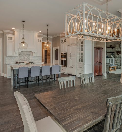 Open floor plan with dining area close by the kitchen