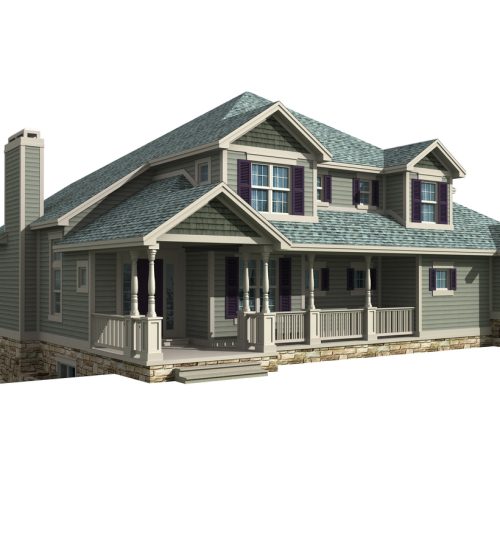 3d model of ranch home