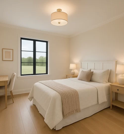light filled farm house bedroom 2