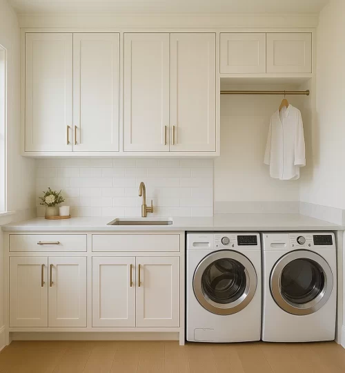 lightfilled farm house laundry room